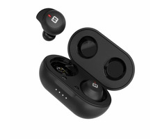 Swissten STONEBUDS TWS czarne / słuchawki Bluetooth / BT 5.0 / 2 x 45 mAh / 300 mAh