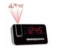 Denver CRP-618 czarny / radiobudzik / FM / wyświetlacz LED 1,2" / projekcja zegara ściennego