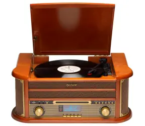 Denver MRD-51 brązowy / Gramofon USB / ze zintegrowanym radiem DAB / odtwarzaczem kasetowym / CD