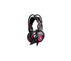 A4Tech BLOODY G300 czarny / Gamingowy zestaw słuchawkowy z mikrofonem / Składany mikrofon / USB / 2x jack 3,5mm / 2 m