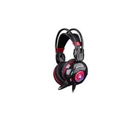A4Tech BLOODY G300 czarny / Gamingowy zestaw słuchawkowy z mikrofonem / Składany mikrofon / USB / 2x jack 3,5mm / 2 m