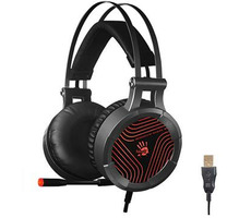 A4Tech BLOODY G530 czarny / Gamingowy zestaw słuchawkowy z mikrofonem / 7.1 / Składany mikrofon / USB / 1.8m