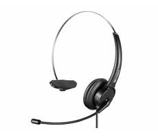 Zestaw słuchawkowy USB Office Sandberg Mono czarne / słuchawki mono z mikrofonem / USB / 1,5 m