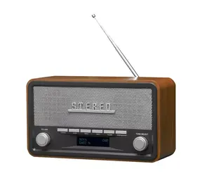 Denver DAB-18 brązowy / radio FM / 2x 2W / DAB+ / Alarm / RDS / LCD / AUX IN