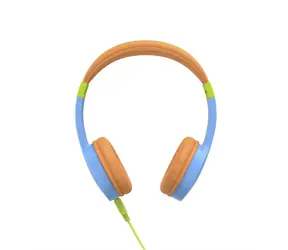 Słuchawki dziecięce HAMA BeeSafe niebiesko-pomarańczowe / max. 85dB / gniazdo 40mm / 3,5 mm