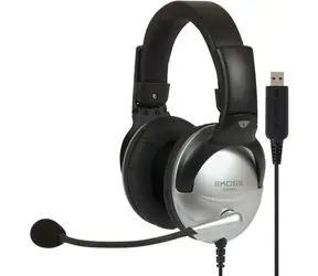 Koss SB45 USB czarno-srebrny / słuchawki z mikrofonem / USB / 2,4m / bez kodu / po sprzedaży