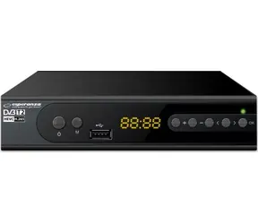 Esperanza EV106P czarny / Tuner cyfrowy DVB-T2 / H.265 / HEVC