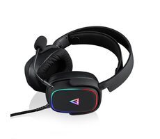 Modecom MC-899 PROMETHEUS czarne / słuchawki z mikrofonem / USB / LED / 2,2m
