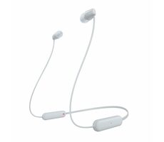 Sony WIC100W.CE7 biały / Bezprzewodowe słuchawki douszne z mikrofonem / Bluetooth / 25h