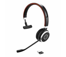 JABRA Evolve 65 SE Mono (MS) czerwono-czarny / Dla call center / Bezprzewodowy / Mono / BT / MS