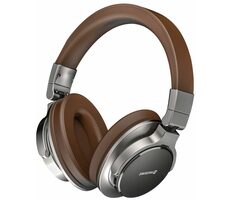Swissten Jumbo brązowe słuchawki stereofoniczne Bluetooth 