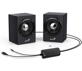 Genius SP-HF385BT / Głośniki / 2.0 / 4W / drewniane / BT 5.0 / 3.5mm + USB