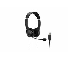 Zestaw słuchawkowy Kensington Hi-Fi (USB) czarny / słuchawki z mikrofonem / 1,8m / USB
