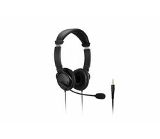 Zestaw słuchawkowy Kensington Hi-Fi (3,5 mm) czarny / słuchawki z mikrofonem / 1,8 m / 3,5 mm