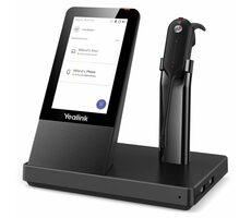 Yealink WH67 czarny / Bezprzewodowy zestaw słuchawkowy mono z mikrofonem / do telefonów IP Yealink / baza / DECT