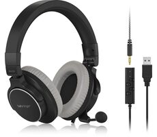 Behringer BH470U czarny / Słuchawki z mikrofonem / 2,5m / USB / 3,5mm + 6,3mm