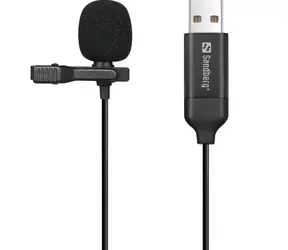 Sandberg Streamer Mikrofon USB z klipsem / mikrofon w klapie / USB-A