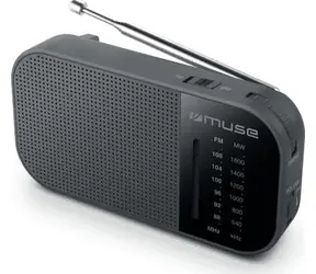 Muse M-025 R czarny / Radio kieszonkowe / FM / MW / 3,5 mm