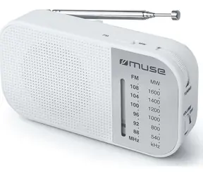 Muse M-025 RW biały / Radio kieszonkowe / FM / MW / 3,5mm