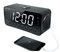 Muse M-192 CR czarny / Budzik z radiem / FM / 3,5mm