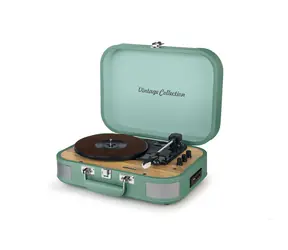Muse MT-201WG zielony / gramofon / 33 i 45 i 78 RPM / 10W / Bluetooth / AUX / USB