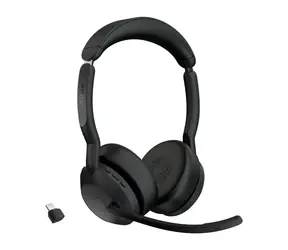 JABRA Evolve2 55 (25599-999-899) czarny / Słuchawki / mikrofon / ANC / USB-C / Bluetooth / stojak / MS Stereo