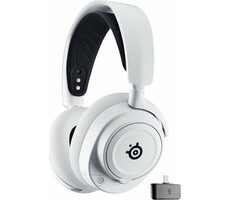 SteelSeries Arctis Nova 7X białe / Bezprzewodowe słuchawki gamingowe / BT + USB-A i USB-C / mikrofon