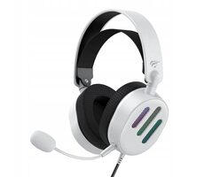 Havit H2038U biały / Słuchawki gamingowe / mikrofon / RGB / 2,1m / USB