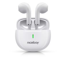 Niceboy Hive Beans POP biały / Słuchawki bezprzewodowe / mikrofon / Bluetooth 5.3 / IPX4