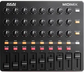 Mikser AKAI MIDImix i kontroler DAW w kolorze czarnym