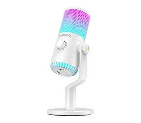 Maono DM30RGB biały / Mikrofon do gier / USB / USB-C / pojemnościowy / 20 - 20000 Hz 