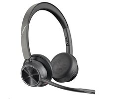 Poly 77Z00AA Voyager 4320 (MS Teams) Czarny / Bezprzewodowy zestaw słuchawkowy / Mikrofon / Dwie słuchawki / Bluetooth / USB