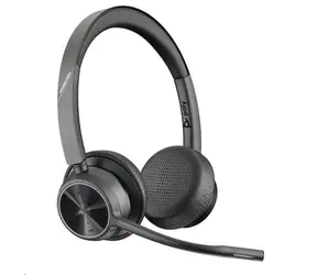 Poly 77Z00AA Voyager 4320 (MS Teams) Czarny / Bezprzewodowy zestaw słuchawkowy / Mikrofon / Dwie słuchawki / Bluetooth / USB