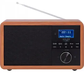 Adler AD 1184 brązowy / Radio / FM / DAB+ / Bluetooth 5.0 / SD / USB / AUX