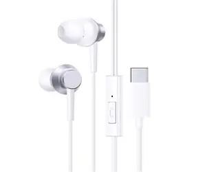 Baseus Encok CZ11 biały / słuchawki z mikrofonem / przycisk sterujący / kabel USB-C