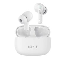 Havit TW967W biały / Bezprzewodowe słuchawki douszne / mikrofon / Bluetooth 5.1 / etui ładujące / do 5 h