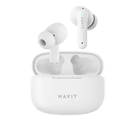Havit TW967W biały / Bezprzewodowe słuchawki douszne / mikrofon / Bluetooth 5.1 / etui ładujące / do 5 h