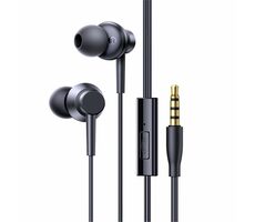 Baseus Encok HZ11 czarny / słuchawki z mikrofonem / przycisk sterujący / jack 3,5mm / 1,2 m