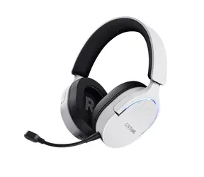 Trust GXT 491W Fayzo białe / Słuchawki gamingowe / mikrofon / USB-A / gniazdo 3,5 mm / Bluetooth