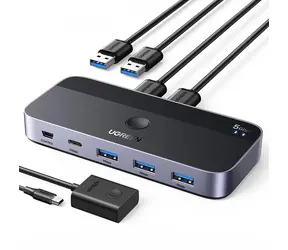 Ugreen CM662 Przełącznik USB 3.0 2w4 czarny 