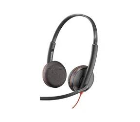 Poly Blackwire 3225 (luzem) czarny / Zestaw słuchawkowy / mikrofon / dwie słuchawki / USB-C/A / gniazdo 3,5 mm