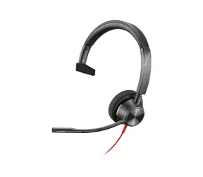 Poly Blackwire 3310 (MS Teams) czarny / Zestaw słuchawkowy / mikrofon / pojedyncza słuchawka / USB-C/A