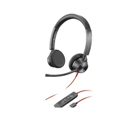 Poly Blackwire 3325 czarny / Zestaw słuchawkowy / mikrofon / dwie słuchawki / USB-C/A / gniazdo 3,5 mm