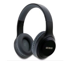 Guess Classic Silver Logo czarne / Słuchawki bezprzewodowe / mikrofon / BT 5.3 / czas pracy baterii do 30 godzin