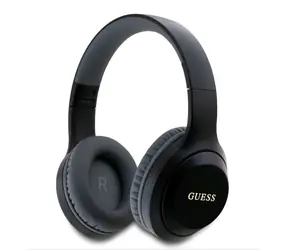 Guess Classic Silver Logo czarne / Słuchawki bezprzewodowe / mikrofon / BT 5.3 / czas pracy baterii do 30 godzin