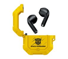 TWS Transformers TF-T12 Żółty / Słuchawki bezprzewodowe / Mikrofon / BT 5.3 / ANC / Etui ładujące  