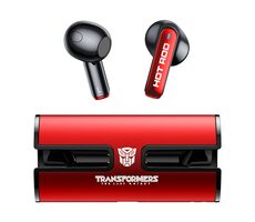 TWS Transformers TF-T02 czerwony / Słuchawki bezprzewodowe / mikrofon / BT 5.3 / etui ładujące 