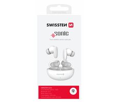 Swissten SONIC TWS białe / słuchawki Bluetooth / BT 5.3 / 2x 30 mAh / 230 mAh