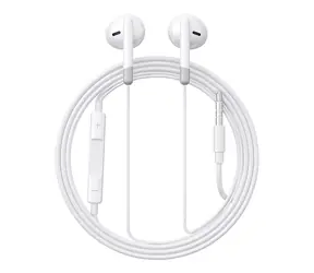 Joyroom JR-EW01 biały / Słuchawki douszne / gniazdo 3,5 mm / 1,2 m 