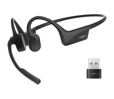 Shokz OpenComm2 czarne / słuchawki Bluetooth / douszne z mikrofonem / IP55 / przewodzenie BONE 7. generacji / USB-A